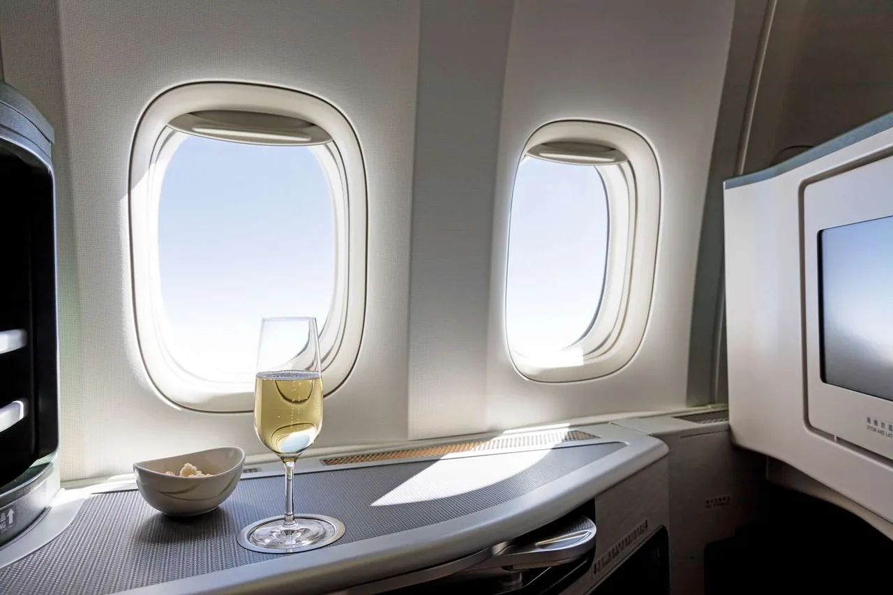 Etihad premium cabin on a flight from Europe to Abu Dhabi
